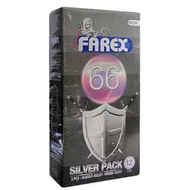 کاندوم شماره 66 silver pack 12 pcs فارکس